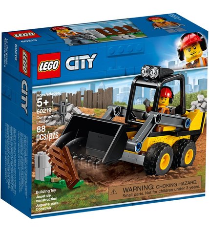Конструктор Lego City 60219 Строительный погрузчик 88 деталей