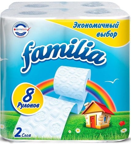 Туалетная бумага Familia Радуга 8 шт