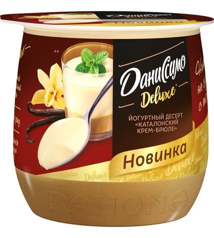 Десерт йогуртный Даниссимо Deluxe со вкусом Каталонский крем-брюле 4,7% 160 г