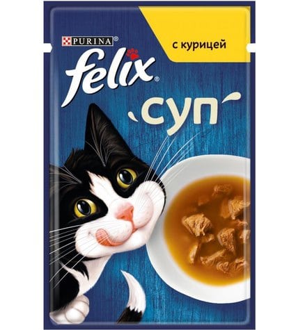 Корм Felix суп для кошек с курицей 48 г