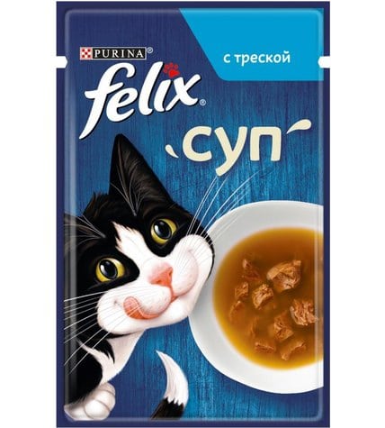 Корм Felix суп для кошек с треской 48 г