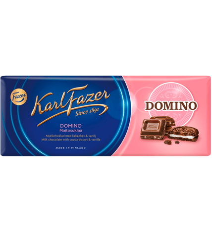 Шоколад Karl Fazer Domino молочный 195 г