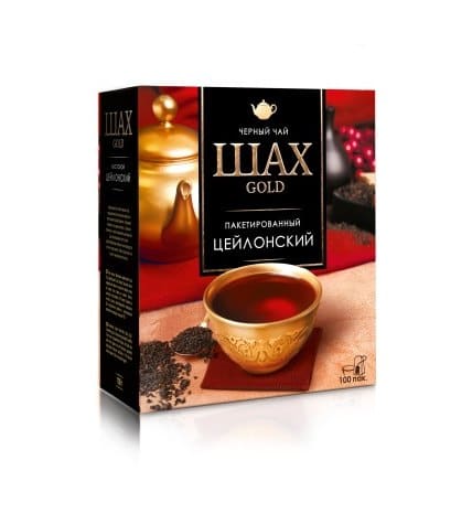 Чай черный Шах Gold цейлонский в пакетиках 2 г х 100 шт