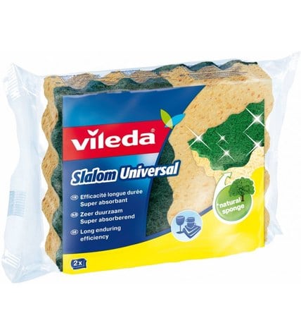 Губка Vileda Slalom Universal для посуды вискозная 2 шт