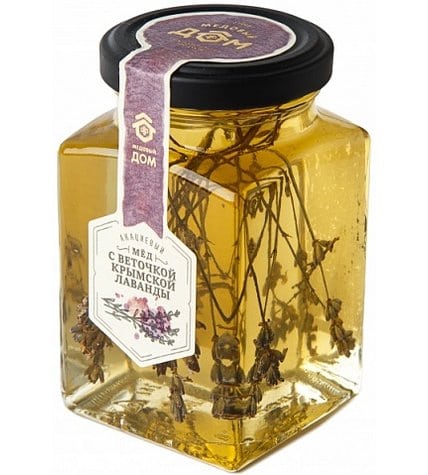 Мёд Медовый Дом цветочный Акациевый с веточкой лаванды 320 г