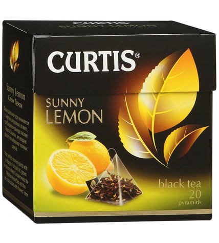 Чай черный Curtis Sunny Lemon цейлонский байховый листовой пирамидки лимон