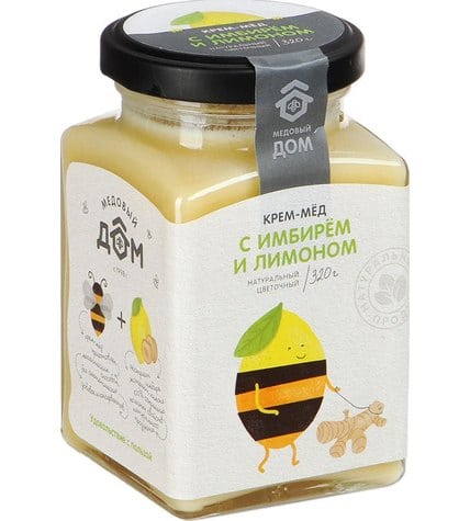 Крем-мёд Медовый Дом цветочный натуральный с имбирем и лимоном