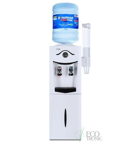 Кулер для воды напольный Ecotronic K21-LF white+black с холодильником