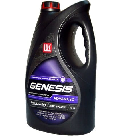 Масло Лукойл Genesis ADVANCED 10W-40 моторное 4 л