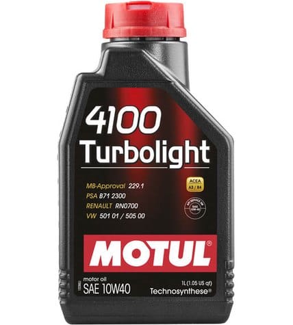 Масло Motul 4100 Turbolight 10W-40 моторное 1 л