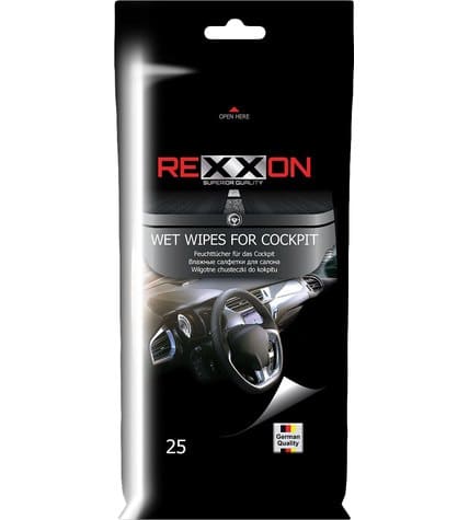 Влажные салфетки Rexxon для салона автомобиля 25 шт