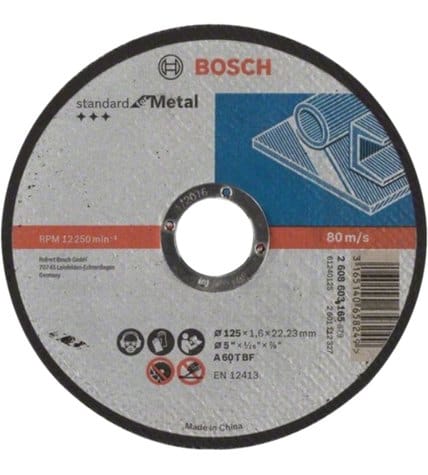 Диск отрезной Bosch Standard for Metal A 60 T BF 125 x 1,6 х 22,2 мм по металлу