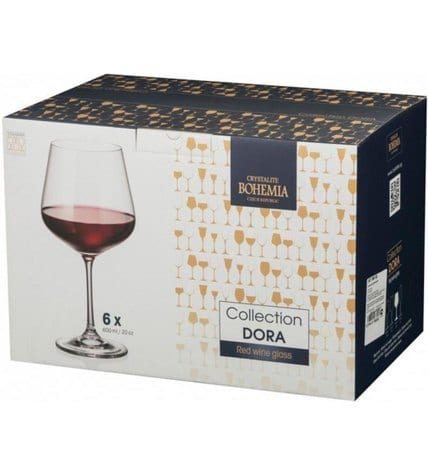 Бокалы Bohemia Dora для вина 600 мл 6 шт
