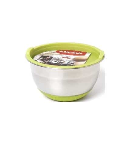 Миска Attribute стальная с крышкой 16х9.5см 1.4л