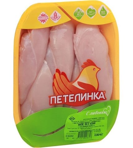 Филе куриное без кожи Петелинка охлажденное ~10 кг