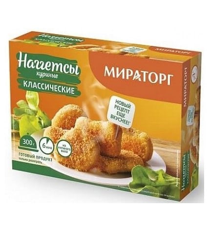 Наггетсы Мираторг куриные классические замороженные