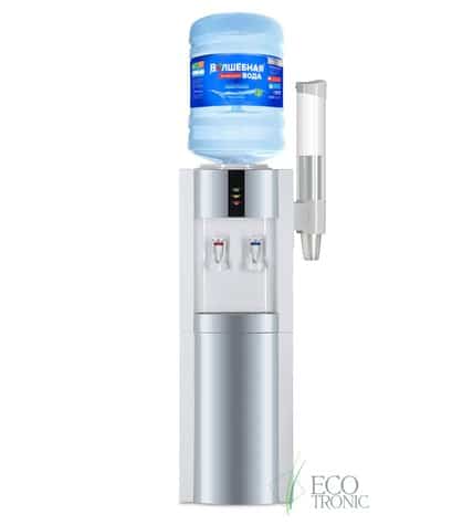 Кулер для воды напольный Ecotronic V21-LF white+silver с холодильником