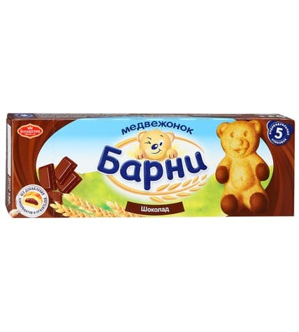 Пирожное Барни Медвежонок бисквитное с шоколадной начинкой 30 г (5 шт)