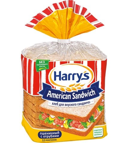 Хлеб Harry's American Sandwich с отрубями