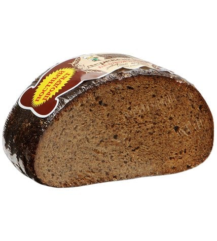Хлеб Рижский хлеб Деревенский пшенично-ржаной заварной подовый бездрожжевой половинка в нарезке