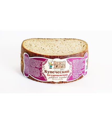Хлеб Рижский хлеб Купеческий пшенично-ржаной заварной подовый бездрожжевой половинка