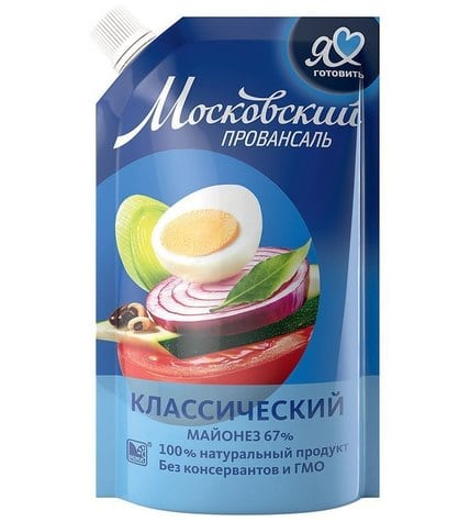 Майонез Московский провансаль 67% 700 г в дой-паке с дозатором