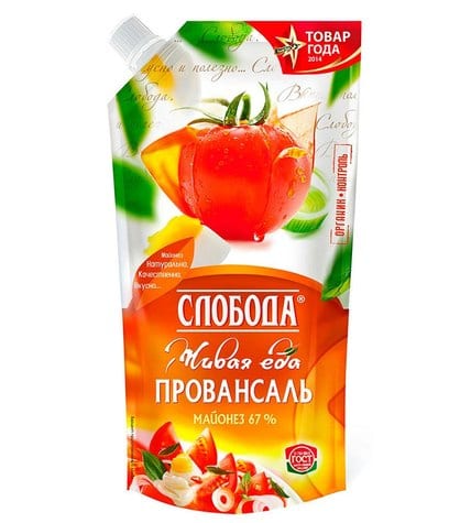 Майонез Слобода провансаль 67% 230 г в дой-паке с дозатором