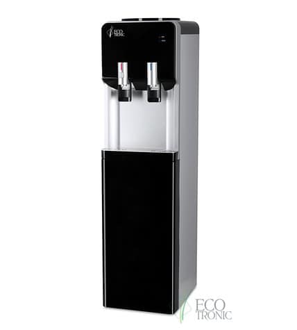Кулер для воды напольный Ecotronic M40-LCE black+silver со шкафчиком купить