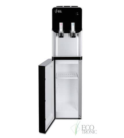 Кулер для воды напольный Ecotronic M40-LCE black+silver со шкафчиком цена