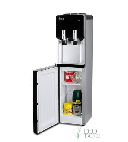 Кулер для воды напольный Ecotronic M40-LCE black+silver со шкафчиком стоимость