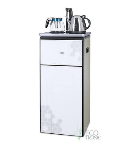 Кулер с чайным столиком Тиабар Ecotronic TB1-LE silver с нижней загрузкой бутыли купить