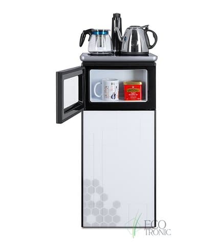 Кулер с чайным столиком Тиабар Ecotronic TB1-LE silver с нижней загрузкой бутыли