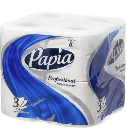 Туалетная бумага Papia Professional 8 шт