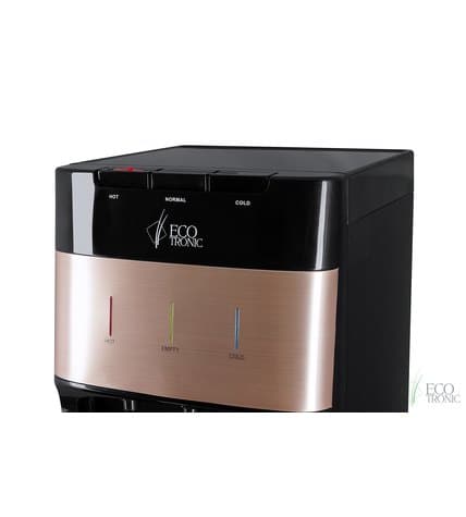 Кулер для воды напольный Ecotronic M30-LXE black+gold с нижней загрузкой бутыли заказать