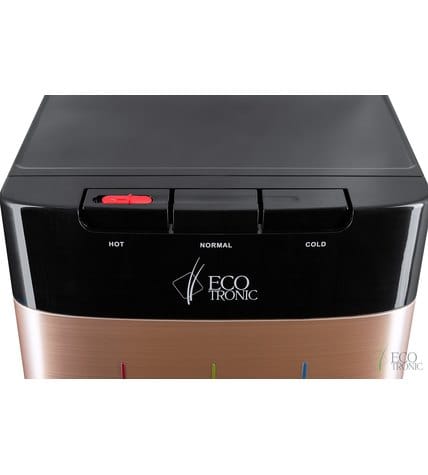 Кулер для воды напольный Ecotronic M30-LXE black+gold с нижней загрузкой бутыли