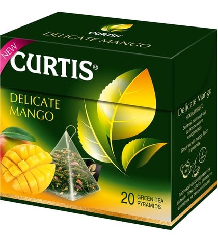 Чай зеленый Curtis Delicate Mango в пирамидках 1,8 г 20 шт