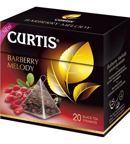 Чай фруктовый Curtis барбарисовая мелодия в пирамидках 1,8 г 20 шт