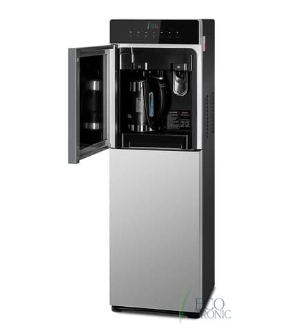 Кулер для воды с чайником Ecotronic M15-LXKEM silver с нижней загрузкой бутыли цена