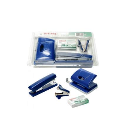 Набор Sigma офисный 4 предмета (дырокол, степлер, антистеплер, скобы)