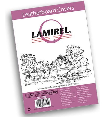 Обложка для переплета Lamirel Delta A4 черная 100 шт
