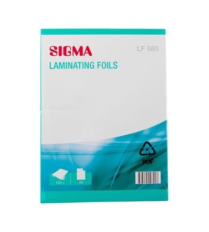 Пленка для ламинирования Sigma бесцветная 3 слоя А5 80 мкм 100 шт