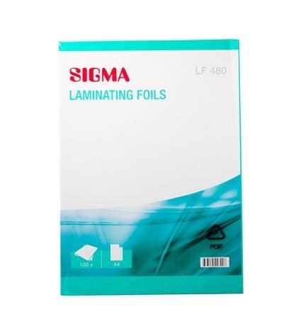 Пленка для ламинирования Sigma бесцветная 3 слоя А4 80 мкм 100 шт