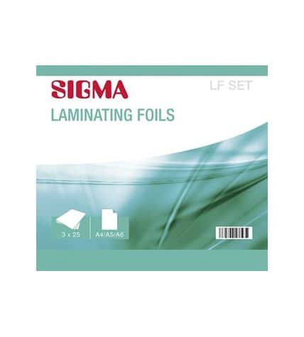 Пленка для ламинирования Sigma бесцветная 3 слоя А4/А5/А6 80 мкм 75 шт