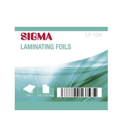 Пленка для ламинирования Sigma бесцветная 3 слоя 60 х 96 мм 125 мкм 100 шт