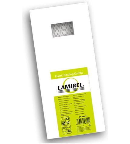 Пружина Lamirel пластиковая белая А4 10 мм 100 шт