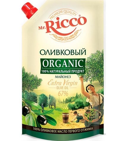 Майонез Mr.Ricco Organic оливковый 67% 800 г