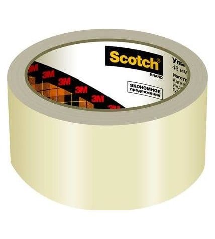 Упаковочная лента Scotch Эконом прозрачная 48ммх50м