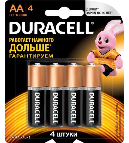 Батарейки Duracell Basic AA 4 шт