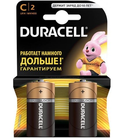 Батарейки Duracell C MN1400 2 шт