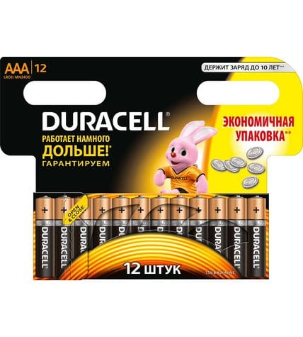 Батарейки Duracell Basic LR03-12BL AAA 12 шт